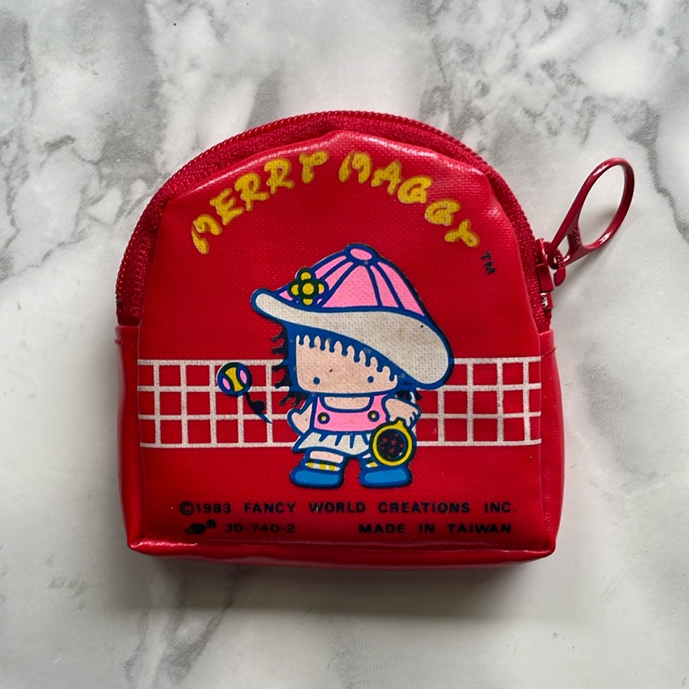 Vintage Merry Maggy TENNIS coin purse 1983